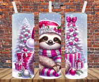 Christmas Sloth - Tumbler Wrap - Sublimation Transfers