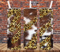 Cow Hide & Leopard - Tumbler Wrap Sublimation Transfers