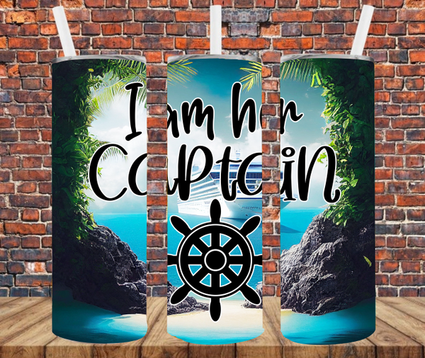 I Am Her Captain - Tumbler Wrap - Sublimation Transfers