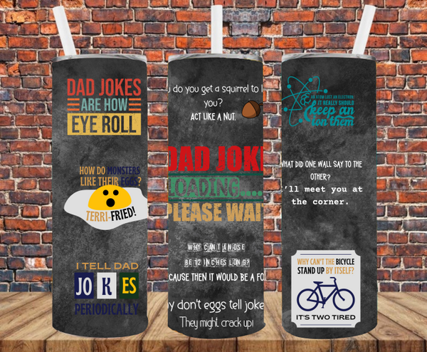 Dad Jokes - Tumbler Wrap - Sublimation Transfers