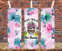 Dead Inside But Beachy - Tumbler Wrap - Sublimation Transfers