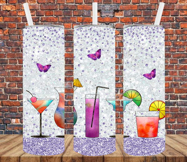 Cocktails - Tumbler Wrap Sublimation Transfers