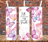 Faith Does Not Make Things Easy - Tumbler Wrap Sublimation Transfers