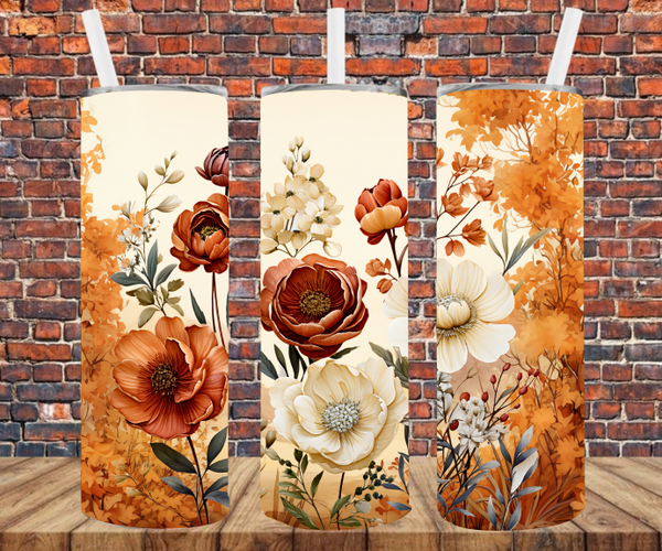 Fall Floral - Tumbler Wrap - Sublimation Transfers