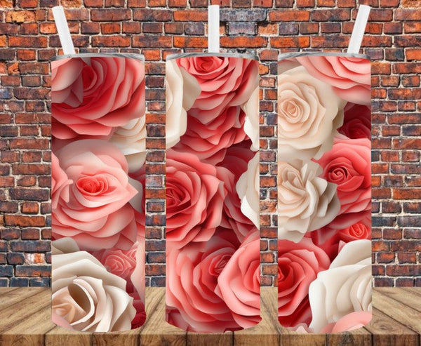 Roses - Tumbler Wrap - Sublimation Transfers