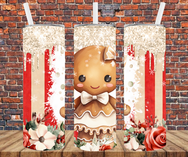 Gingerbread Girl - Tumbler Wrap - Sublimation Transfers