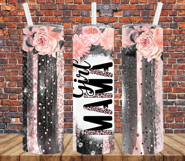 Pink Tumbler Wrap. Girly Tumbler Sublimation Wrap