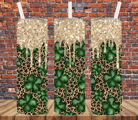 Leopard & Clovers - Tumbler Wrap Sublimation Transfers