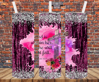 God Is Within Her She Will Not Fall - Tumbler Wrap - Sublimation Transfers