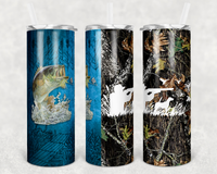 Hunting & Fishing - Tumbler Wrap Sublimation Transfers