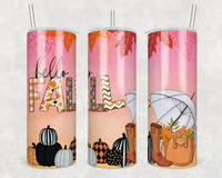 Hello Fall - Tumbler Wrap Sublimation Transfers