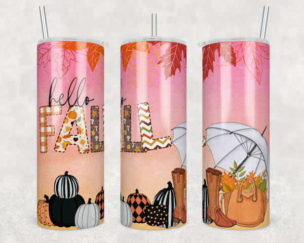 Hello Fall - Tumbler Wrap Sublimation Transfers