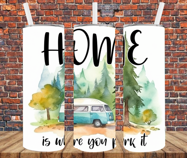 Home Is Where You Park It - Tumbler Wrap - Sublimation Transfers