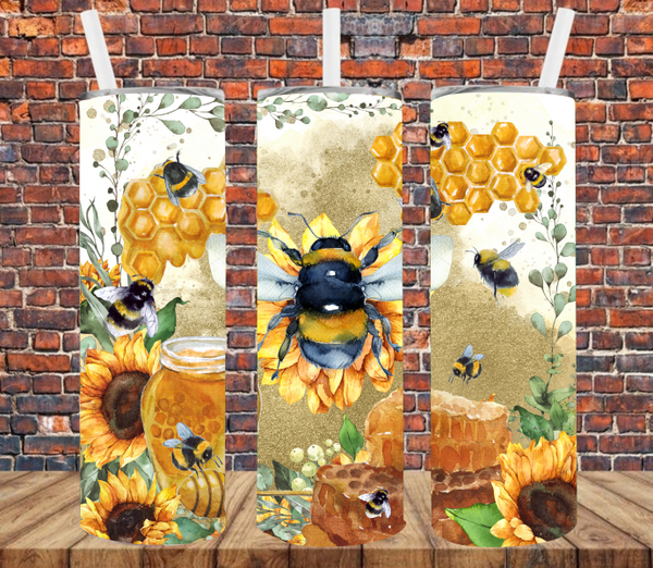 Honeybees - Tumbler Wrap Sublimation Transfers