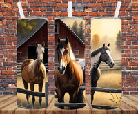 Horses - Tumbler Wrap - Sublimation Transfers