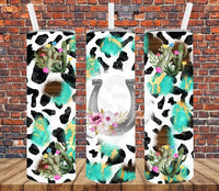 Horseshoe & Cactus - Tumbler Wrap Sublimation Transfers