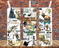 Hunting & Fishing - Tumbler Wrap - Sublimation Transfers