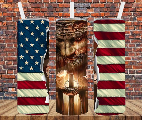 Jesus Flag - Tumbler Wrap Sublimation Transfers