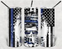 Back the Blue - Tumbler Wrap Sublimation Transfers