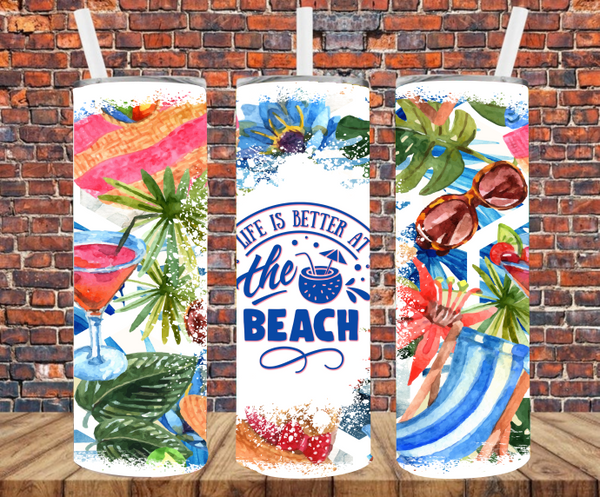 Camping Life - 20 oz Skinny Tumbler Sublimation Transfers