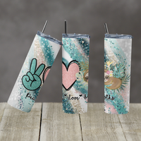 Peace Love Sloth - Tumbler Wrap Sublimation Transfers