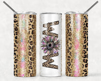 Leopard Glitter Mom - Tumbler Wrap Sublimation Transfers