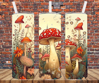 Mushrooms - Tumbler Wrap - Sublimation Transfers