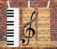 Music - Tumbler Wrap Sublimation Transfers