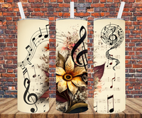 Musical Notes - Tumbler Wrap - Sublimation Transfers