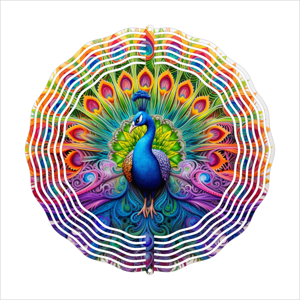 Peacock - Wind Spinner - Sublimation Transfers