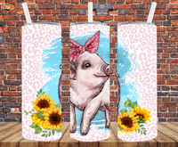 Country Pig - Tumbler Wrap - Sublimation Transfers