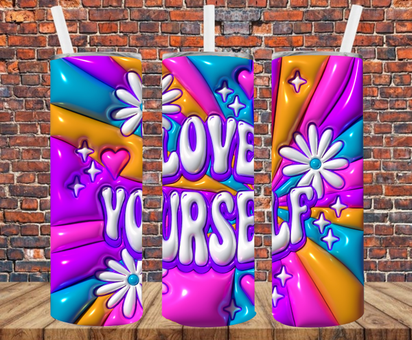 Love Yourself - Tumbler Wrap - Sublimation Transfers