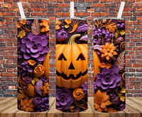 Jack-o-lantern  Halloween - Tumbler Wrap - Sublimation Transfers