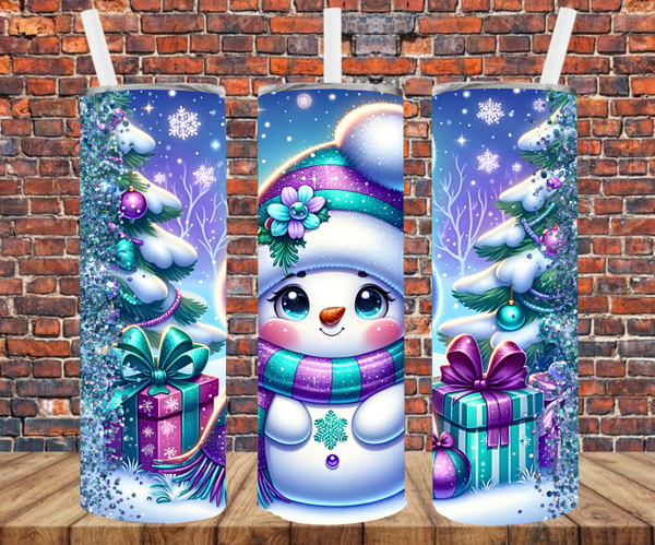 Christmas Snowman - Tumbler Wrap - Sublimation Transfers