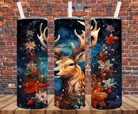 Reindeer - Tumbler Wrap - Sublimation Transfers