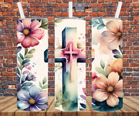 Pastel Cross - Tumbler Wrap - Sublimation Transfers