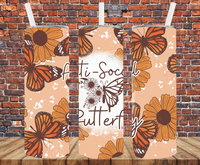 Anti-Social Butterfly - Tumbler Wrap - Sublimation Transfers