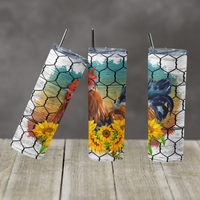 Country Rooster - Tumbler Wrap Sublimation Transfers