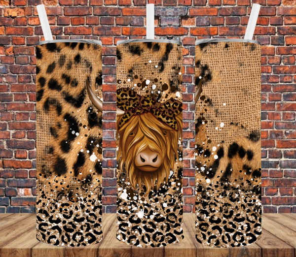 Highlander Shaggy Cow - Tumbler Wrap Sublimation Transfers