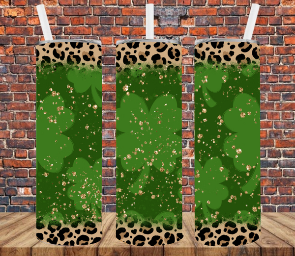 Leopard & Clovers - Tumbler Wrap Sublimation Transfers