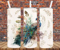 Beautiful Peacock - Tumbler Wrap Sublimation Transfers