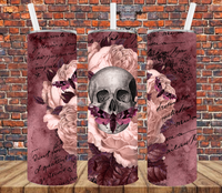 Floral Skull - Tumbler Wrap Sublimation Transfers