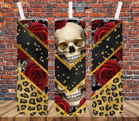 Skull & Roses - Tumbler Wrap Sublimation Transfers