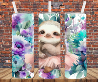 Pastel Sloth - Tumbler Wrap Sublimation Transfers