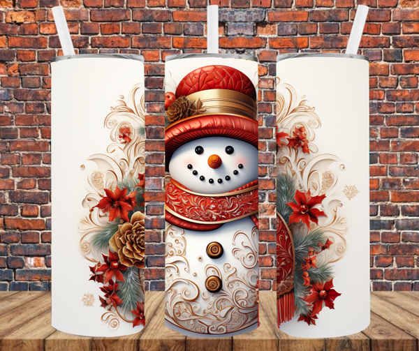 Christmas Snowman - Tumbler Wrap - Sublimation Transfers