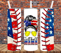 Softball Mom - Tumbler Wrap Sublimation Transfers