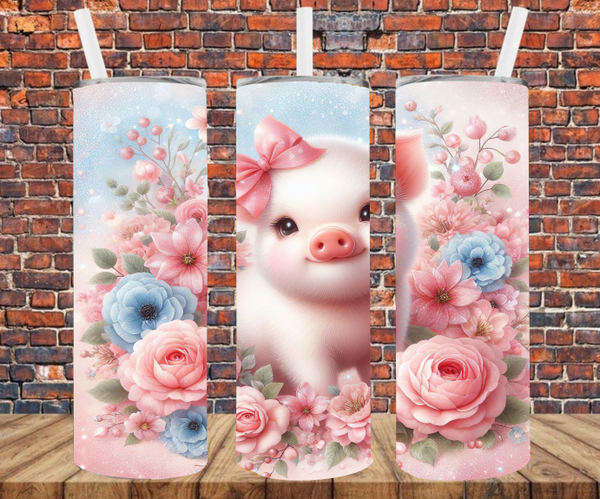 Adorable Country Pig - Tumbler Wrap - Sublimation Transfers