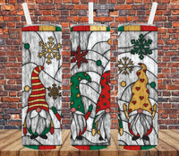 Stained Glass Gnomes - Tumbler Wrap Sublimation Transfers