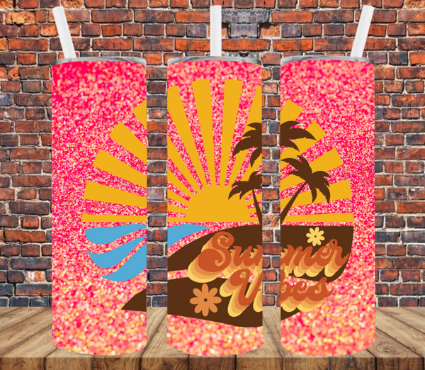Summer Vibes - Tumbler Wrap Sublimation Transfers