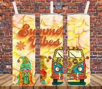 Summer Vibes Hippie Van - Tumbler Wrap Sublimation Transfers